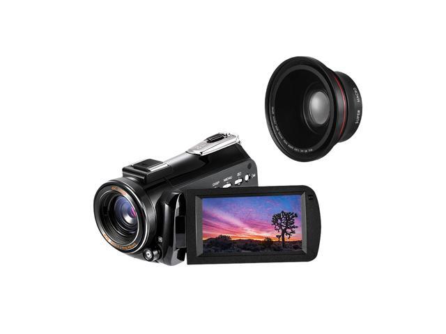 Andoer AC3 4K UHD 24MP Digital Video Camera Camcorder DV Recorder 30X Zoom WiFi Connection IR Night Vision 31 Inch IPS LCD Touchscreen Hot Shoe