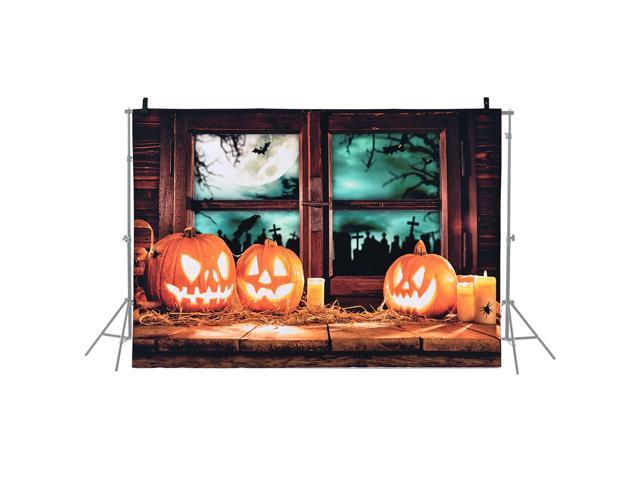 69 * 5ft/21 * 15m Halloween Backdrop Photography Background Decoration Pumpkin Pattern for DSLR Camera Photo Studio