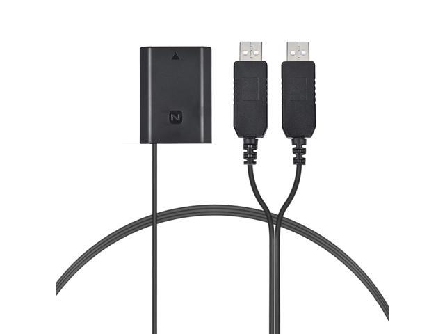 Andoer NP-FZ100 DC Coupler Dual USB Adapter Dummy Battery for Sony A7III A9 A7RIII A7SIII