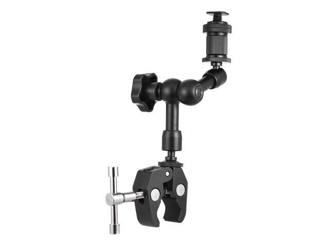 7inch Friction Arm Super Clamp Mount Adjustable Articulating Arm Plier Clip for Field Monitor LED Light Flash Microphone