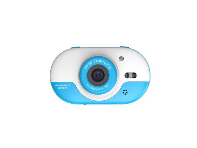8MP Children Digital Camera Kids Waterproof Camera with Front and Rear Dual Cameras 24 Inch IPS HD Screen One-click Photo/Video Self-timer for 5s