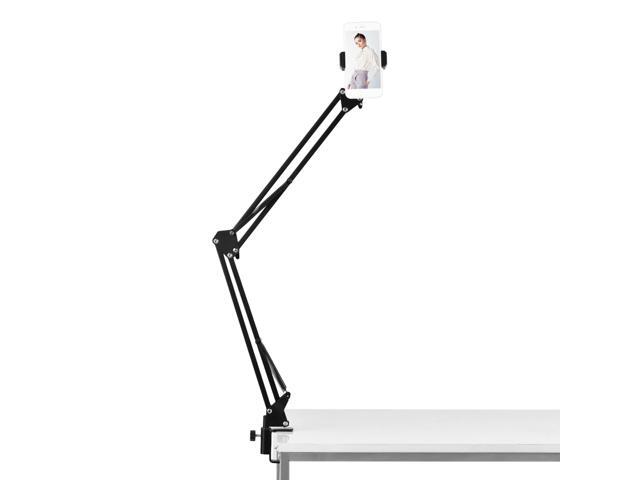 Adjustable Metal Stand Suspension Scissor Arm Bracket + Phone Holder + Ballhead Adapter for YouTube Live Video Recording Network Broadcast Online