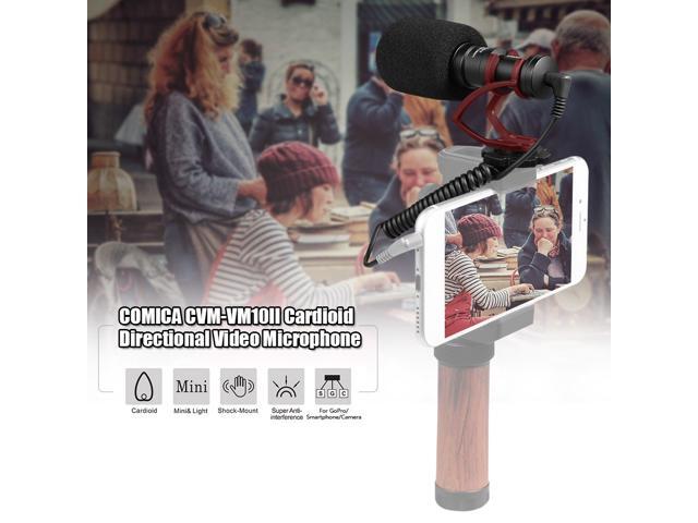COMICA CVM-VM10II Full Metal MINI Compact On-Camera Cardioid Directional Video Microphone with Shock-Mount for iPhone Samsung Huawei Smartphones