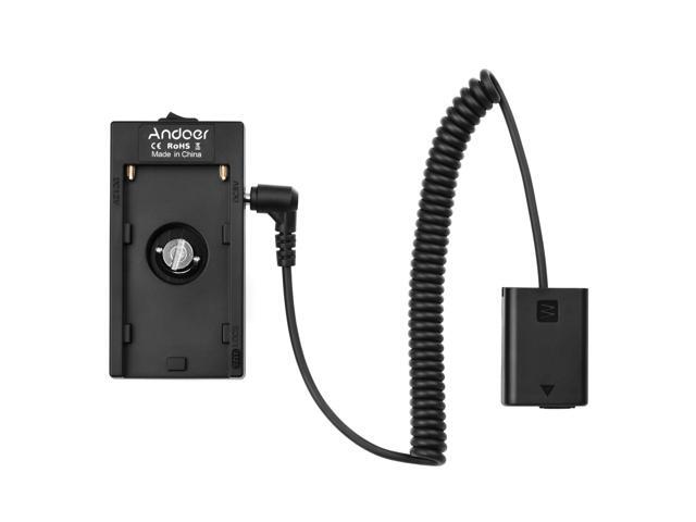 Andoer NP-F970 F750 Battery Plate Holder Adapter + FW50 Dummy Battery Coupler Compatible with Sony A7/A7R/A7S/A7II/A7RII/A7SII/A6300/A6400/A6500