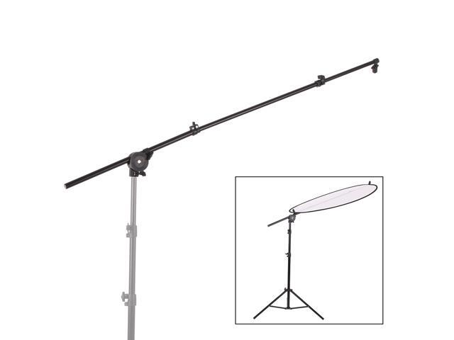 Extendable Photo Studio Photography Reflector Diffuser Holder Stand Boom Arm Support withClip Flexible Swivel Grip Head Clamp