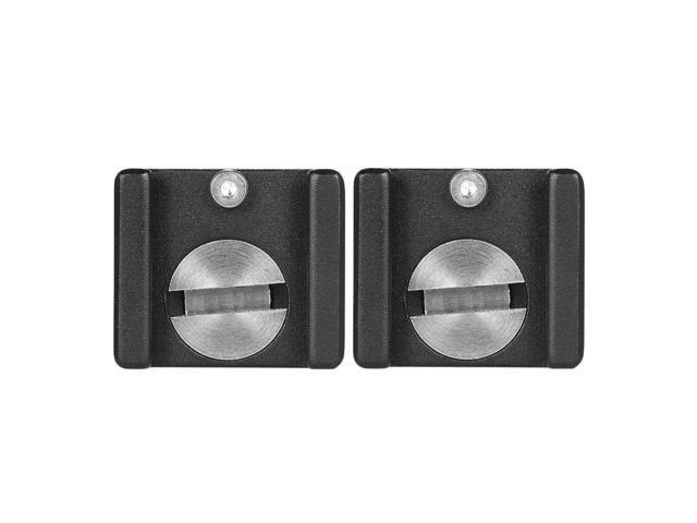 Andoer Cold Shoe Mount Adapter Base Bracket with 1/4' Mounting Screw for DSLR Camera Cage Flash LED Light Microphone (Pack of 2)