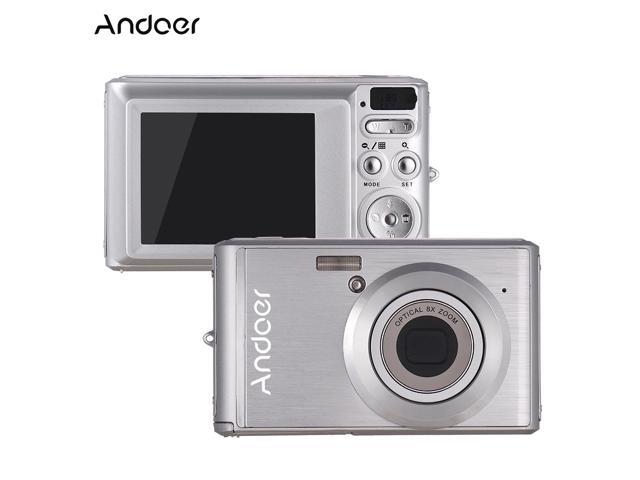 Andoer 20MP 1080P Digital Camera FHD Video Camcorder with 2pcs Rechargeable Batteries 8X Optical Zoom Anti-shake 24inch LCD Screen Kids Christmas