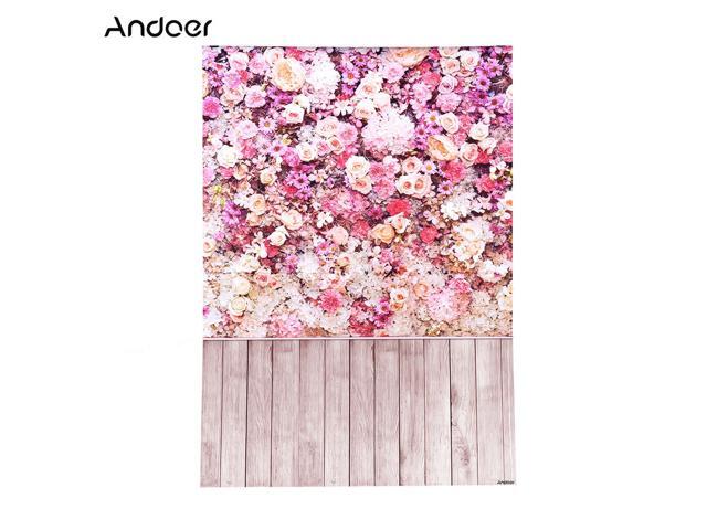 Andoer 2 * 3m/66 * 98ft Large Photography Backdrop Background Flower Wood Pattern for Baby Newborn Children Teen Adult Photo Video Studio