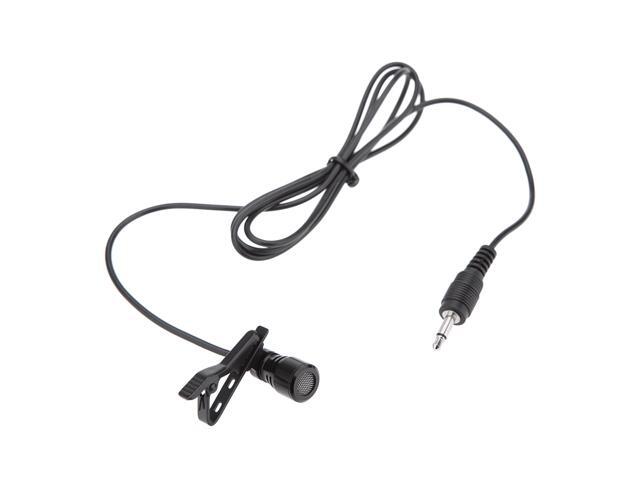 Lavalier Clip Metal Mono Microphone 35mm with Collar Clip for Lound Speaker Computer PC Laptop
