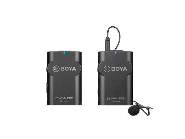BOYA BY-WM4 Pro K1 Portable 24G Wireless Microphone System(One Transmitters + One Receiver) with Hard Case for DSLR Camera Camcorder Smartphone PC