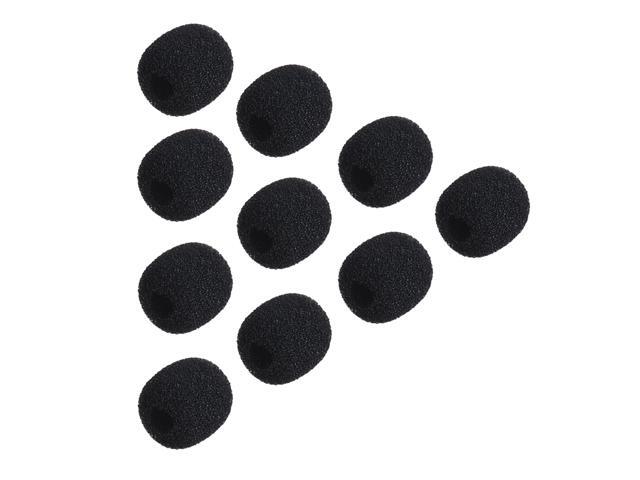 Andoer Mini Lapel Headset Microphone Windscreen Mic Foam Cover Black 10-Pack