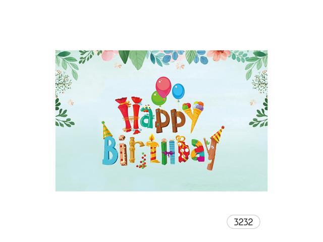 7*5ft Happy Birthday Cartoon Backdrop Baby Shower Kid Birthday Photography Background Cloth Children Carnival Party Decorations Photo Studio