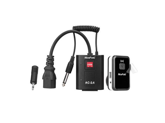 NiceFoTo Wireless Transmitter Receiver Flash Trigger with 35mm Adapter Compatible with Canon Nikon