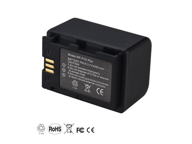 NP-FV5 Plus Battery Pack 37V 2000mAh Rechargeable Battery for Andoer 524KM 4K WiFi 1080P Digital Video Camera for Sony DV