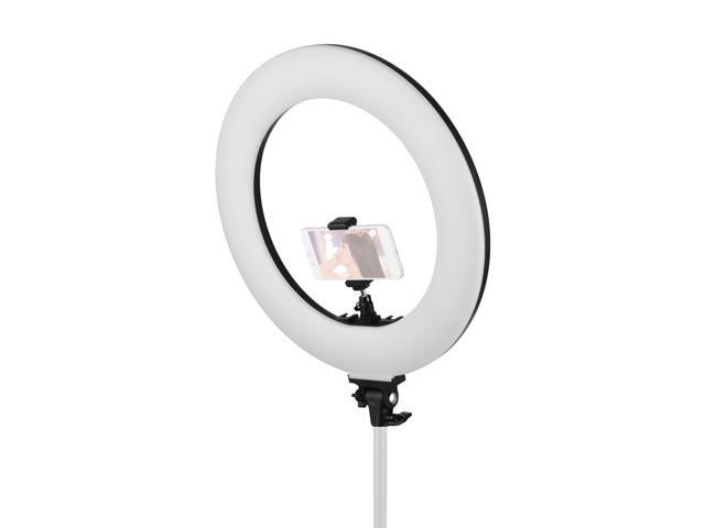 18 Inch LED Ring Light Fill-in Lamp 60W Dimmable Brightness Adjustable 3000-6000K Color Temperature Lighting with Ballhead Cell Phone Holders for