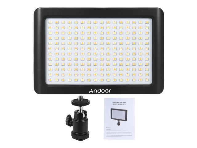 Andoer Mini Portable Dimmable Studio Video Photography LED Light Panel Lamp 3200K/6000K 192pcs Beads for Canon Nikon DSLR Camera DV Camcorder