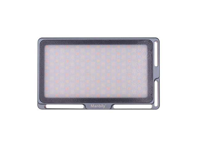 Manbily Portable RGB LED Video Light Panel Dimmable 2500K-8500K Mini Pocket Camera Fill Light with OLED Screen 360 Colors 9 Special Light Effects