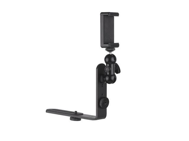 Vertical L-Shape Bracket Camera Stand + Flexible Smartphone Ballhead Stand + Adjustable Phone Holder Clip Kit for iPhone Samsung Xiaomi Huawei