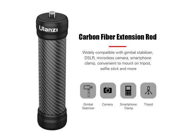 Ulanzi Universal Cabron Fiber Extension Rod 12cm with Universal 1/4 Screw for Camera Gimbal Stabilizer Phone Clamp Holder