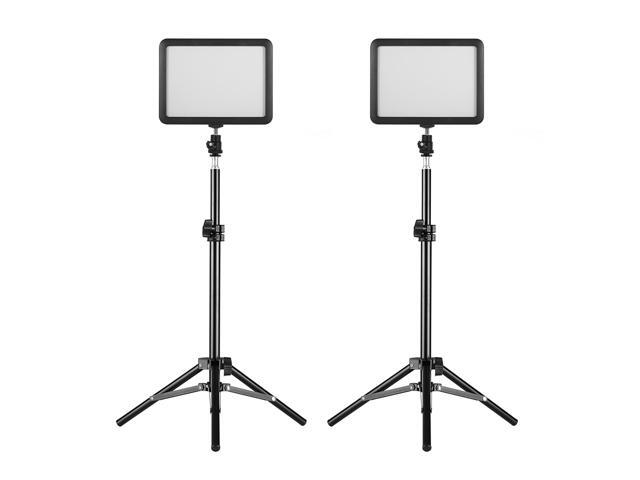 Andoer Photography Light Kit with 2 * WY-160C LED Video Light Panel Fill-in Lamp Dimmable 3300K-5600K + 2 * 80cm/315in Light Stands for YouTube