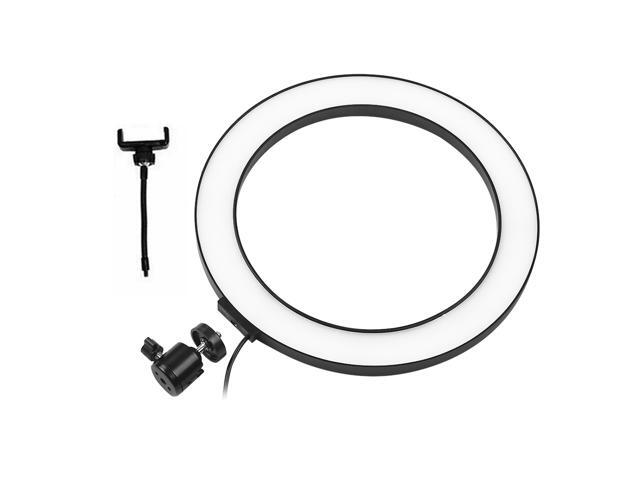10 Inch LED Ring Light with Tripod Stand Phone Holder Remote Control 3200K-5500K Dimmable Table Camera Light Lamp 3 Light Modes & 10 Brightness