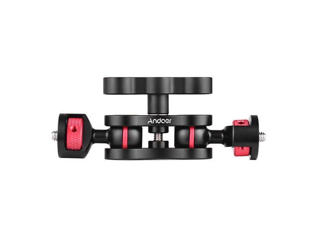 Andoer Multi-functional Aluminium Alloy Articulating Ball Head Arm Mount Clamp Adapter CNC Processing Manufacturing with Double Ballheads 360°