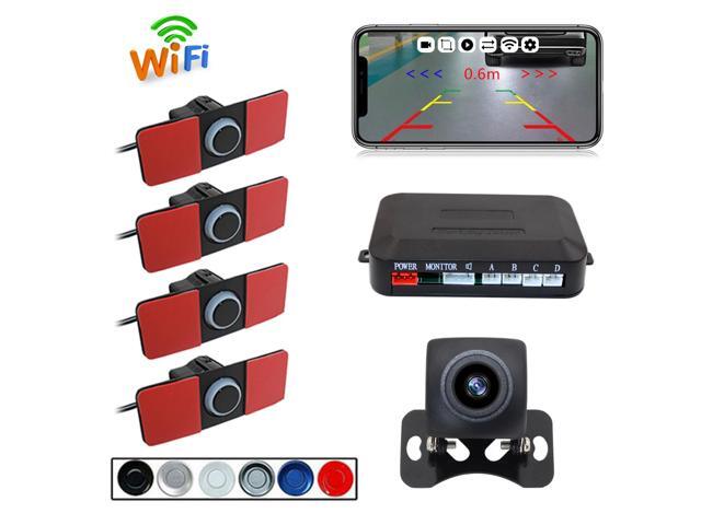 4pcs Wireless Backup Camera HD WIFI Car Auto Vehicle Reverse Backup Radar System for(12V) Car SUV MPV WiFi Backup Camera with Night Vision IP67