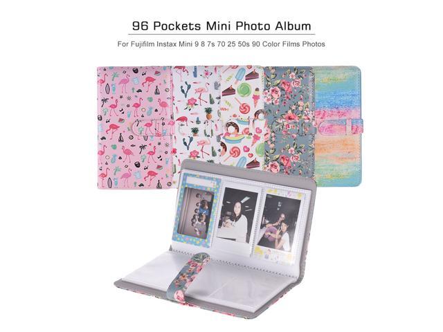 96 Pockets Mini Photo Album Photo Book Album for Fujifilm Instax Mini 9 8 7s 70 25 50s 90 Color Films Photo Camera Paper for Name Card Credit Card