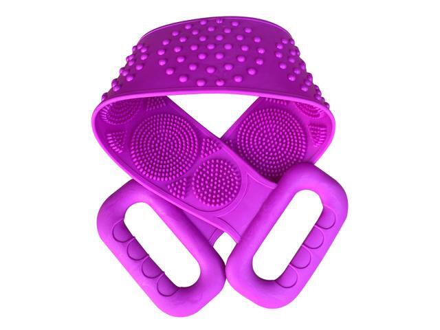 Silicone Back Scrubber Bath Shower Silicone Body Massage Brush Silicone Bath Towel Exfoliating Body Brush Belt Cleaning Shower Strap