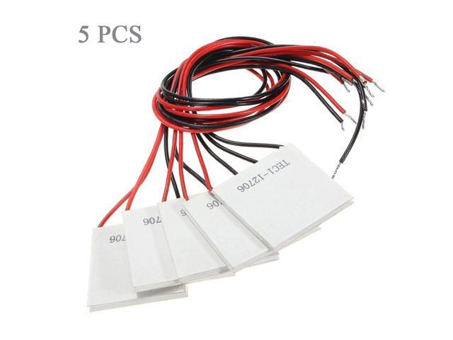 5PCS TEC1-12706 40x40MM 12V 60W Heatsink Thermoelectric Cooler Semiconductor Refrigeration Cooling Peltier Plate Module