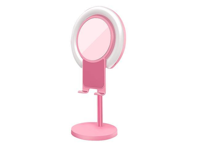 LED Ring Light Desktop Makeup Lighting with Stand Big Mirror and Cellphone Holder Soft Beauty Light Effect Ringlight for Selfie Video Shooting Live