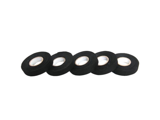 5 Rolls Wiring Loom Harness Tape Cable Looms Wiring Harness Cloth Adhesive Fabric Tape for Automobile 15m 19mm