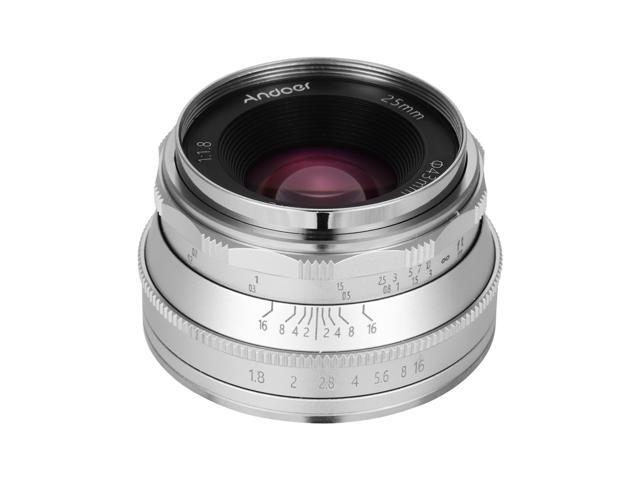 Andoer 25mm F18 Manual Focus Lens Large Aperture Compatible with Fujifilm Fuji