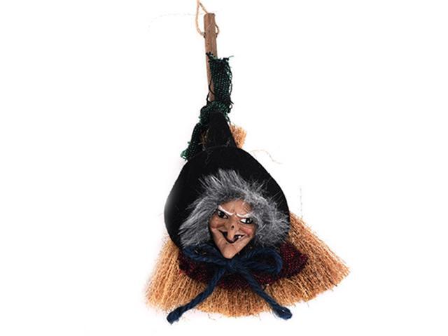 Halloween Hanging Witch Decoration Witch on Broomstick Halloween Ornament Hanging Flying Witch Gift for Indoor Outdoor Halloween Party Festivals Decor