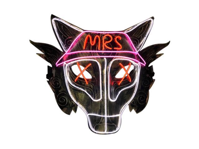 Halloween Glowing Mask Festival Party Cosplay Led Costume Mask
