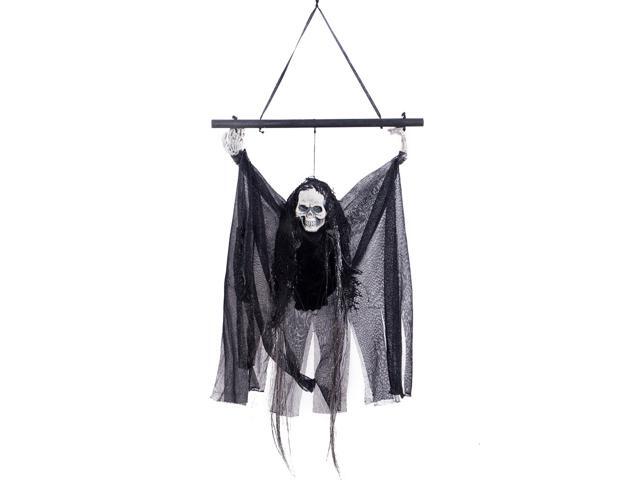 Haunted House Decoration Voice-activated Black Pole Hanging Ghost Horror Scary Hanging Flying Pendant