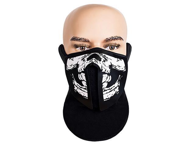 Halloween Mask Costume Party Cosplay Prank Face Cover LED Rave Mask Light Up Glow Face Mask Sound Activated for Halloween Cosplay Party Motocycle