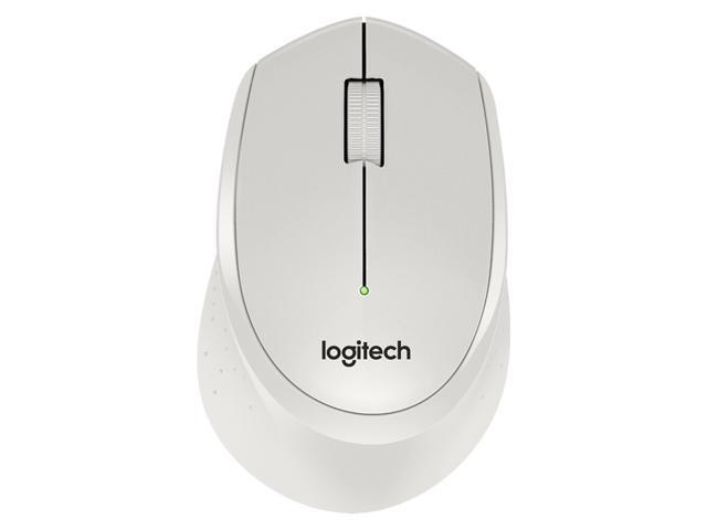 Logitech M330 24GHz Wireless Mouse Ergonomic Mute Mouse with 24G Nano Receiver Plug and Play for Desktop Computer Laptop White