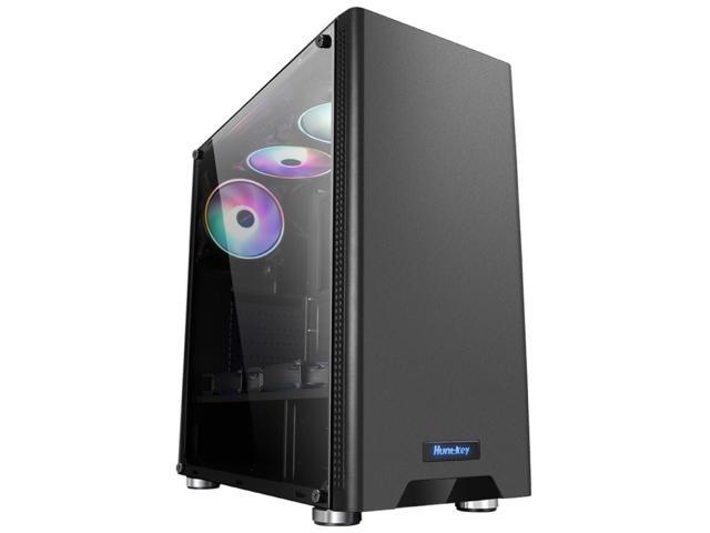 Huntkey GS500C Computer Case Support ATX M-ATX ITX Motherboard Water Cooling Air Cooling Heat Dissipation with Acrylic Side Plate