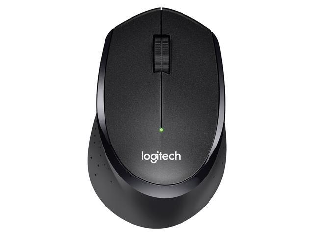 Logitech M330 24GHz Wireless Mouse Ergonomic Mute Mouse with 24G Nano Receiver Plug and Play for Desktop Computer Laptop Black
