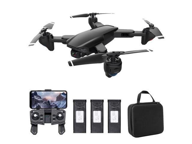 SG701 RC Drone with Camera 4K Dual Camera Wifi FPV Drone Foldable RC Quadcopter with Headless Mode Trajectory Flight with Bag 3 Battery