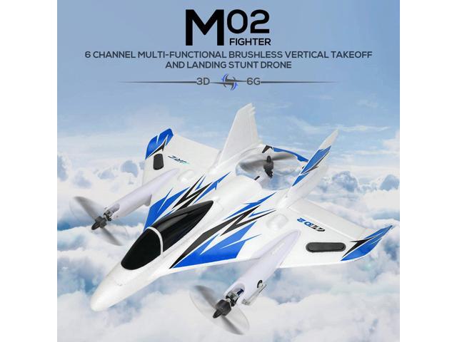 JJRC MO2 24G 6CH 3D/6G RC Airplane Brushless Multi-motor Vertical Takeoff Outdoor Stunt LED RC Glider Fixed Wing Aircraft RTF