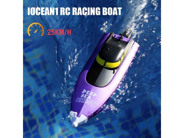 iOCEAN 1 RC Boats for Adults Kids Remote Control Boat 25KM/H High Speed Racing Boat 2 Channels 24GHZ Boats RC Rowing for Pools Lakes