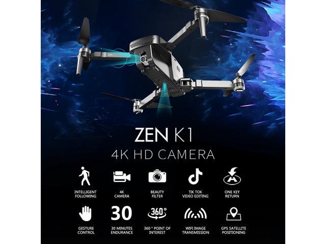 VISUO ZEN K1 4K GPS Brushless Drone With Dual Camera 120°Wide Angle 5G WIFI Beauty Filter Optiacal Flow Figure Follow RC Quadcopter 2 Battery