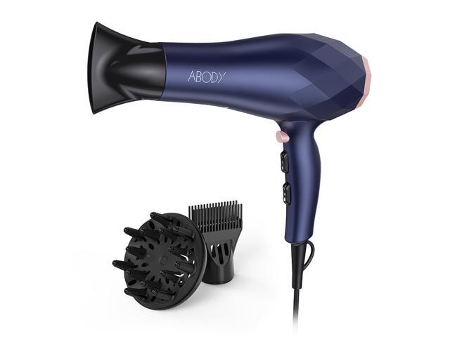 Abody Professional Hair Dryer Negative Ion Blow Dryer 2 Speed and 3 Heat Setting Quick Dry Light Weight Low Noise Hair Dryers with Diffuser