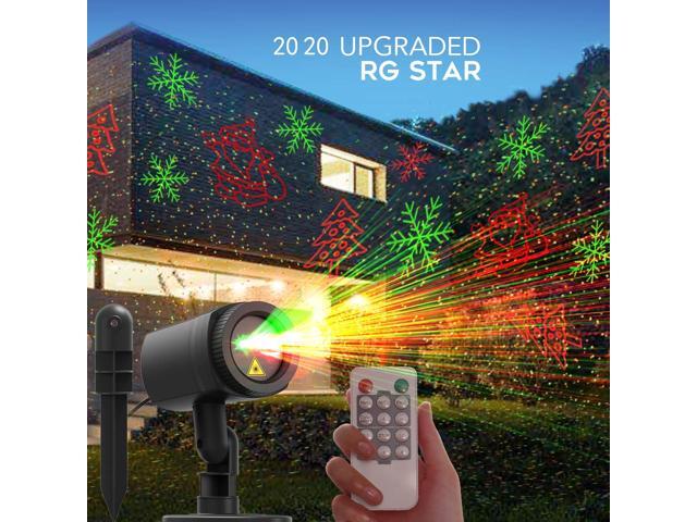 LTTENY Christmas Laser Lights Joly Joy Class? A Star Projector with Bonus 147 Feet Extension Cord Light Sensor 10 Modes IP65 Waterproof FDA