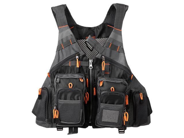Outdoor Fishing Vest Pack Multi Pocket Breathable Mesh Fishing Vest Waistcoat Jacket Coat Unpadded