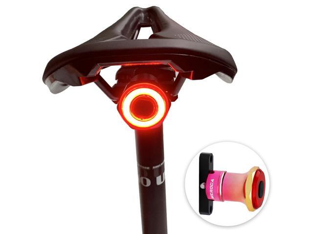 Smart Bike Tail Light Back Brake Light Waterproof USB Rechargeable Safety Taillight Rear Bicycle Flashlight