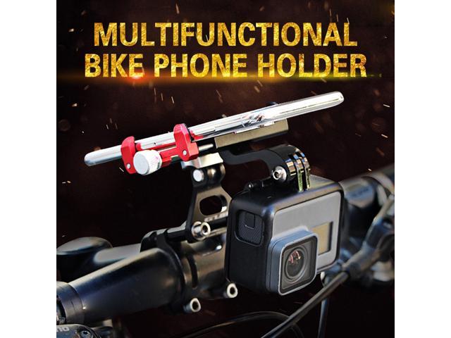 GUB CNC Aluminum Bike Bicycle Universal Adjustable Cell Phone Holder Bike Stem Mount for 35-62' Phone GPS