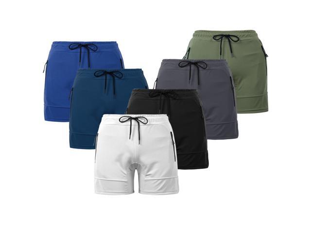 Men Fitness Shorts Quick Drying Gym Beach Shorts Summer Lounging Sport Workout Running Short Pants with Pockets